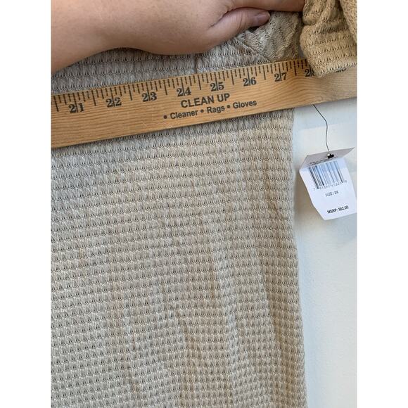 Malibu Men’s Shirt Button Down Textured Fabric Short Sleeve Beige Size 3XL NWT - Picture 5 of 12